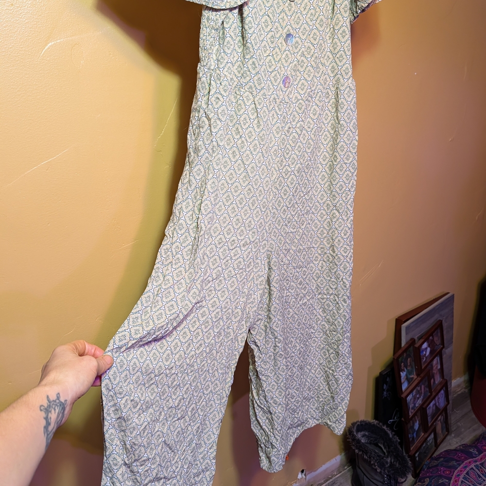 Green Patterned Jumpsuit - image 2